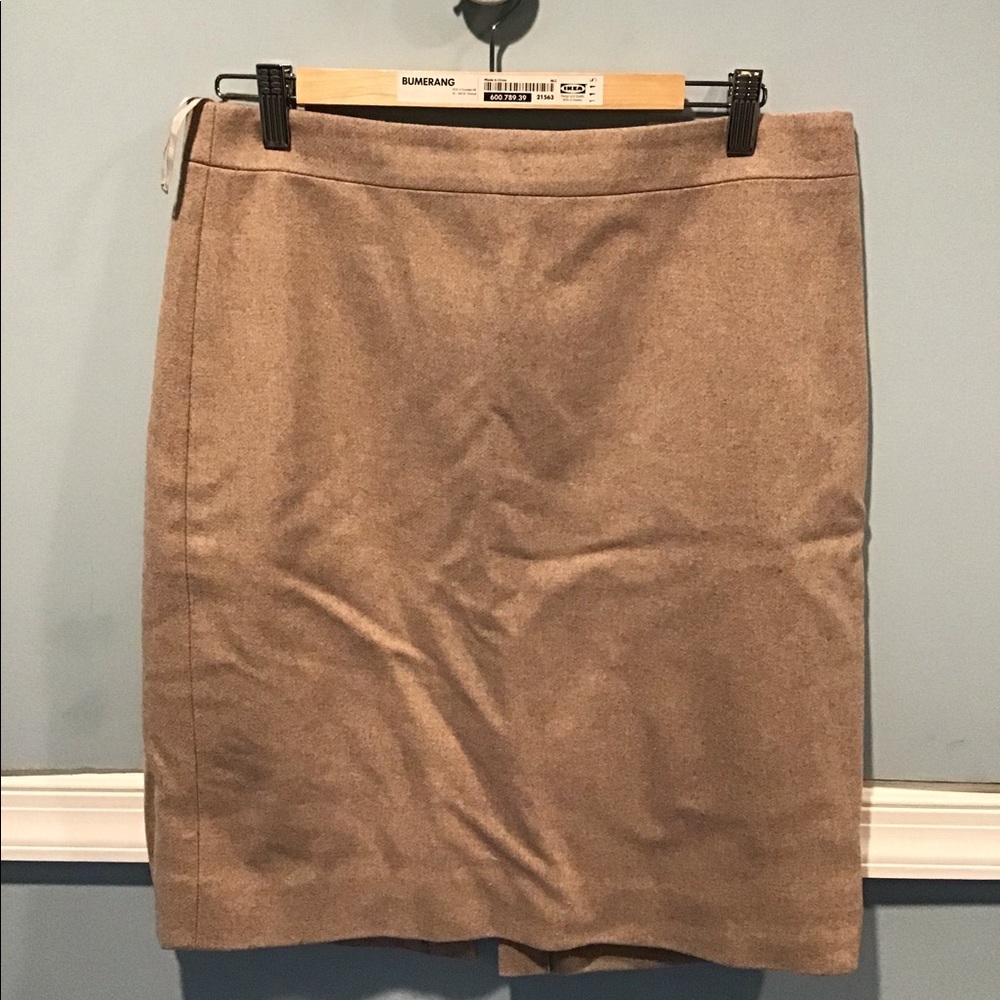 J Crew Factory camel colored pencil skirt